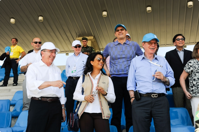 Coordination Commission members, including chair Nawal El Moutawakel, during the venue tour today ©Alex Ferro/Rio 2016