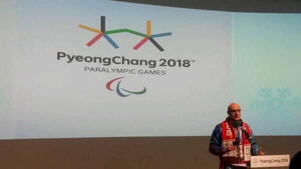 Dmitry Chernyshenko speaking at an event to mark four years until Pyeongchang 2018 ©Twitter