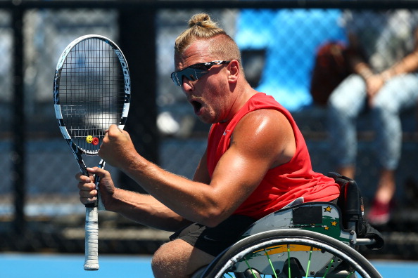 Dylan Alcott fought back from his singles defeat to secure the quads doubles title alongside partner David Buck ©Getty Images
