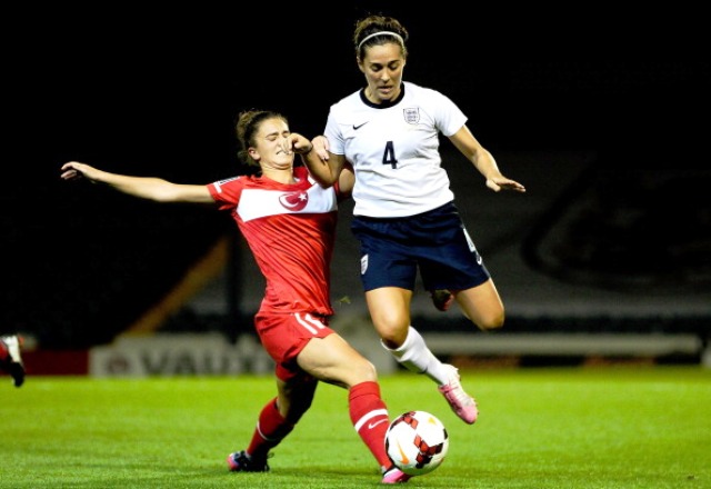 England's Fara Williams will be in action at the AMEX Stadium in Brighton next weekend ©Getty Images