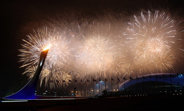 Fireworks celebrate the lighting of the Paralympic Cauldron ©Getty Images