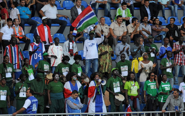 Gambian football fans supporting the under 17 women's national team at the FIFA World Cup in 2012 ©Getty Images