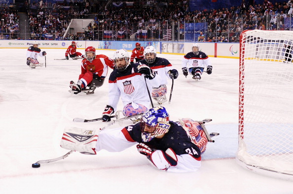 Goaltender Steve Cash makes a save ahead of his team taking the lead ©Getty Images