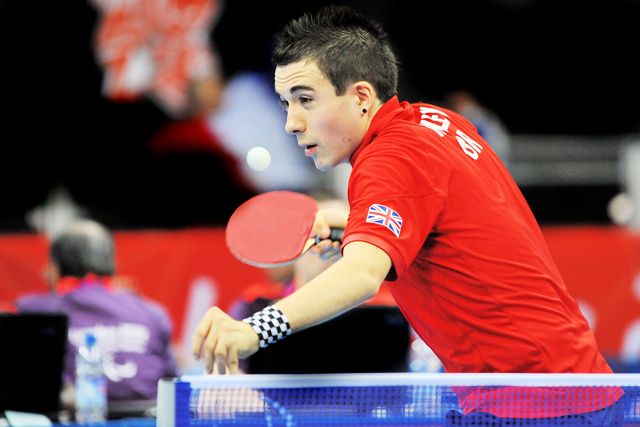 Great Britain's Will Bayley continued his good start to the year by retaining his class seven title in Lignano ©GB Para Table Tennis