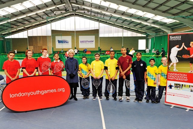 HRH The Duchess of Gloucester visited a disability tennis competition in west London which is run as part of the London Youth Games ©Tennis Foundation