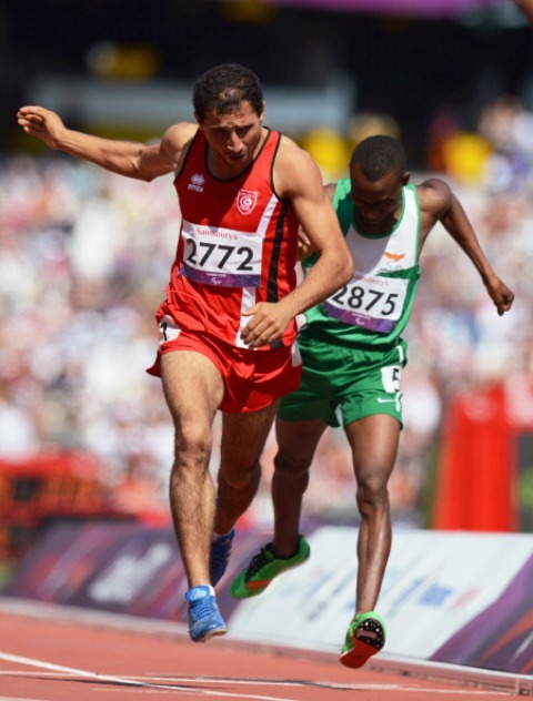Lassam Katongo (right) is one of only four athletes from Zambia to have competed at a Paralympic Games ©Getty Images 