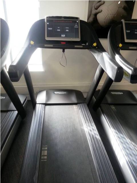 Perhaps this the treadmill used by the great Usain Bolt as he warmed up for his 100m and 200m title wins at London 2012? ©ITG