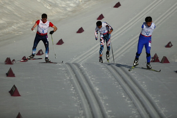Skiers battle it out in the 20km standing cross-country ©Getty Images