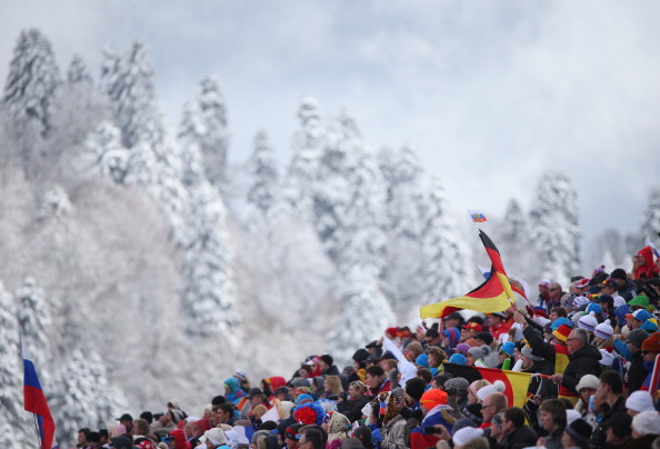 Some impressive crowds on day seven at all the venues including at the biathlon ©Getty Images
