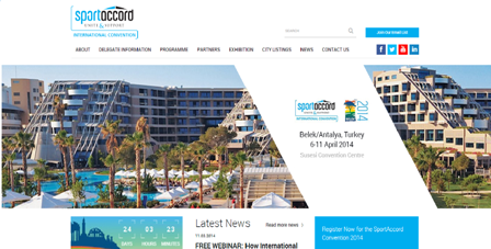 SportdAccord Convention has relaunched its website ©SportdAccord Convention