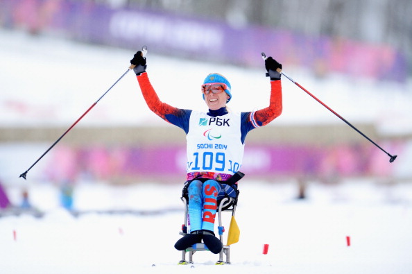 Svetlana Konovalova of Russia won the 12.5km sitting biathlon ©Getty Images