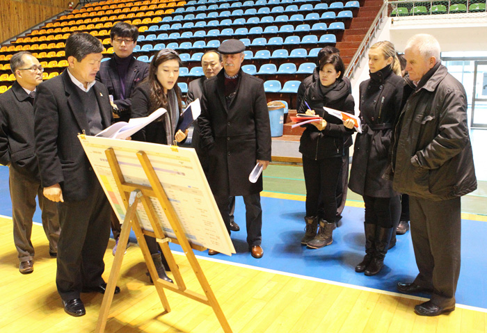 The CSU visited 12 sports venues today on its pre-inspection of Gwangju 2015 facilities ©Gwangju 2015