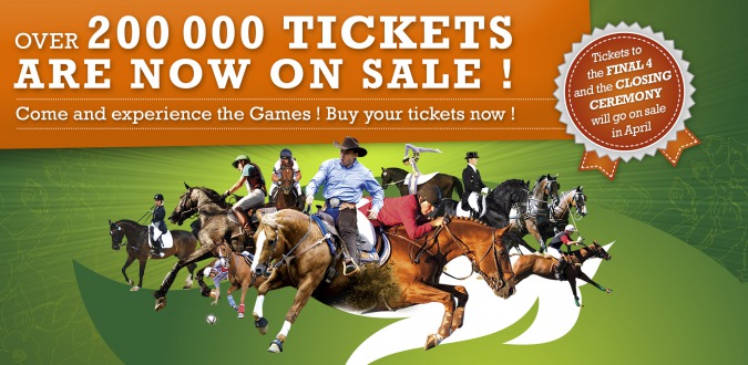 The FEI has put 200,000 tickets on sale for the 2014 World Equestrian Games ©FEI