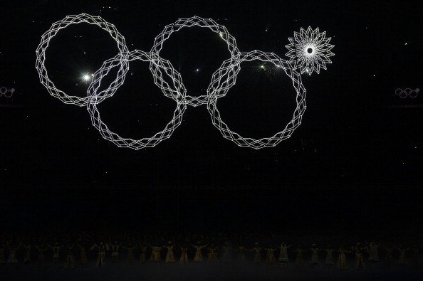 The IOC has said it is opposed to Dmitry Medvedev's attempt to trademark the defective Olympic logo seen at the Sochi Winter Olympics' Opening Ceremony ©Getty Images