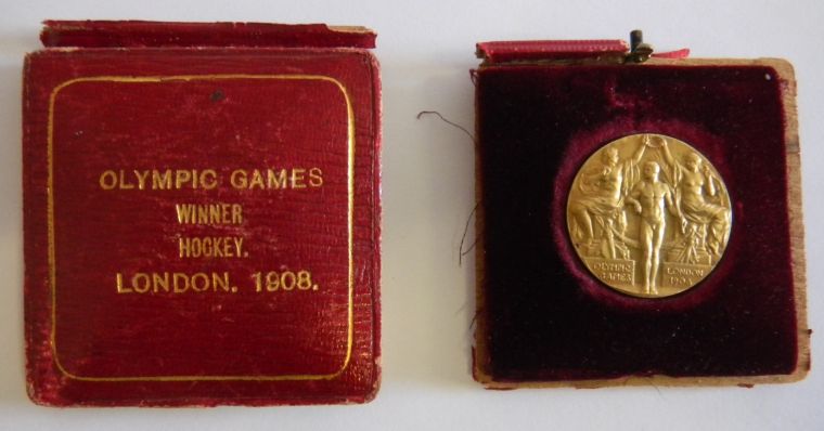 The NHM is home to Gerald Logan’s gold medal from the London 1908 Olympics ©National Hockey Museum