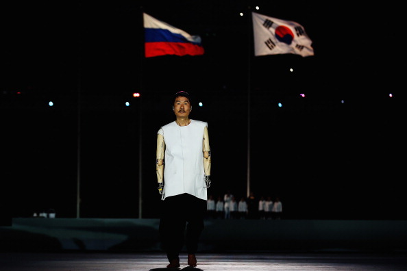 The Paralympics Flag was passed to Pyeongchang at the end of the Ceremony ©Getty Images