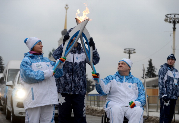 The Torch is continuing in its journey after touring Moscow yesterday ©Anadolu Agency/Getty Images