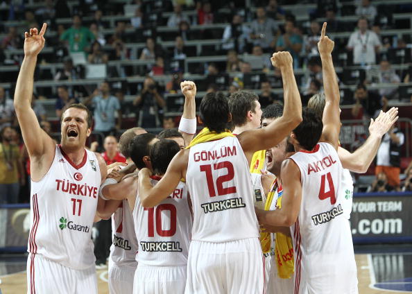 The Turkish team won silver at the 2010 FIBA Basketball World Cup and have been given a wildcard for this summer's tournament ©AFP/Getty Images