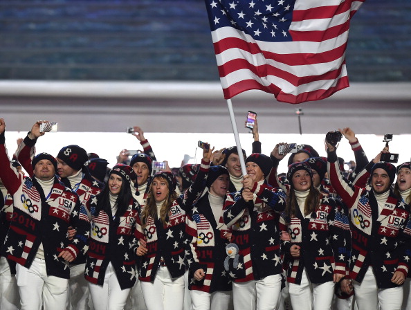 The US team parade at the Opening Ceremony of the Olympic Games in Sochi last month ©Getty Images