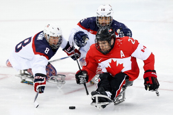 There were 10,000 online live video views of the Canada versus United States ice sledge hockey semi-final game at Sochi 2014 ©Getty Images