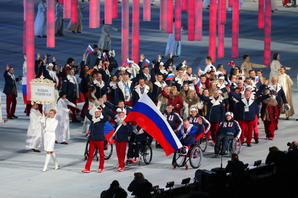 Valerii Redkozubov was the Russian Flagbearer at the Opening Ceremony last Friday and he is currently on course for gold ©Getty Images