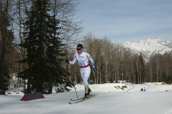 Zebastian Modin of Sweden competes in the 20km visually impaired event ©Getty Images