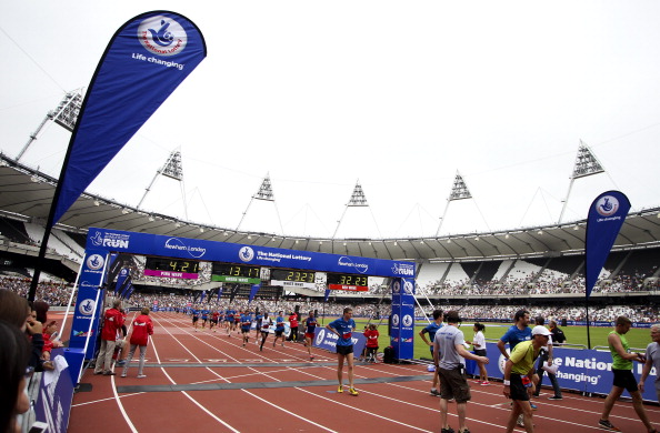 The National Lottery Newham London Anniversary run finished in the Olympic Stadium last year, but will not this year due to redevelopment. However, all entrants to the 2014 will get priority entry status for next year's race, which will finish in the stadium once again ©Getty Images