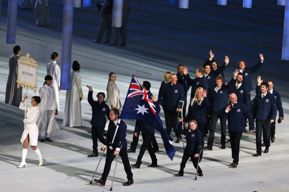 Carrying Australia's flag at the Opening Ceremony is going to be the extent of Cameron Rahles-Rahbula's participation at Sochi 2014 after injury forced him to withdraw ©Getty Images