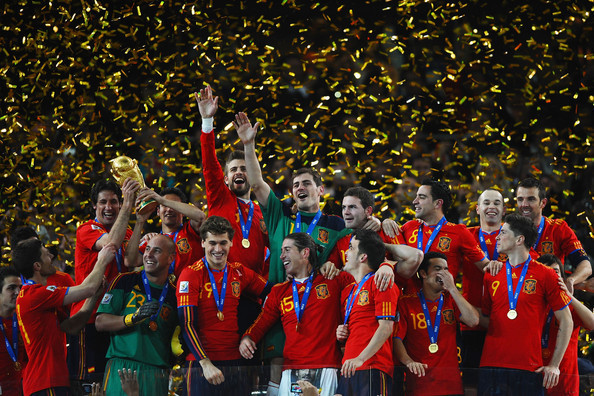 Spain celebrate winning the 2010 FIFA World Cup in South Africa but the champions in 2018 could win $50 million in prize money ©Getty Images