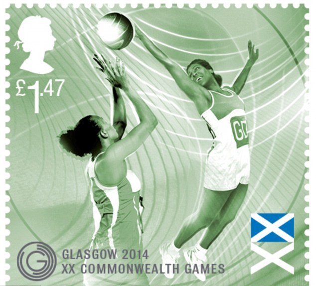 A special set of stamps will be launched by Royal Mail in July to mark the Glasgow 2014 Commonwealth Games ©Royal Mail