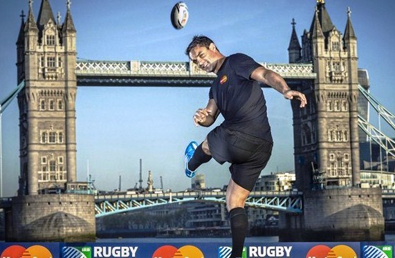 All Black legend Dan Carter was at the announcement of MasterCard as an official worldwide partner of the Rugby World Cup 2015 ©IRB
