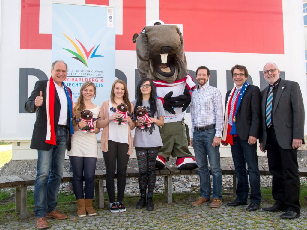 Alpy the Marmot has been unveiled as the official mascot for the 2015 European Youth Olympic Festival ©GEPA/Lerch