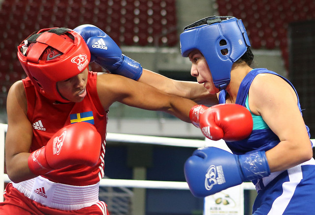 American youngster Jajaira Gonzalez has knocked out gold medal favourite Agnes Alexiusson of Sweden in the women's lightweight division of the AIBA Youth World Boxing Championships ©AIBA