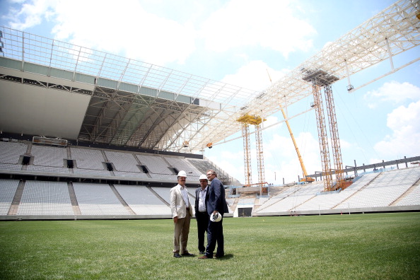 Arena Corinthians, pictured in January, has been dogged by delays ©FIFA via Getty Images