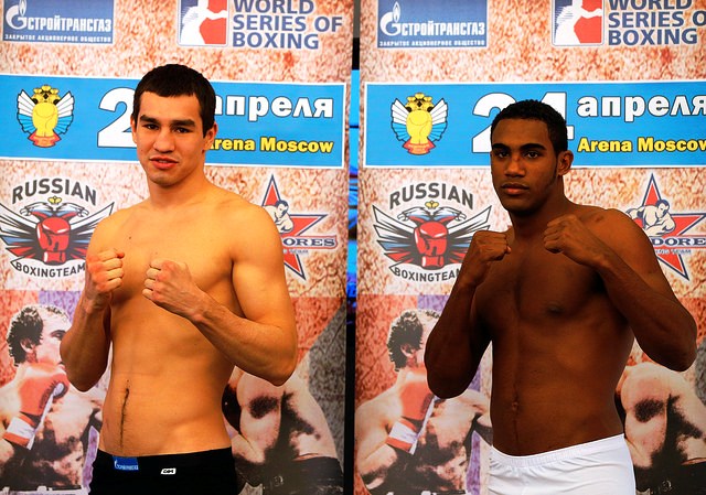 Artem Chebotarev and Cuban Arlen Lopez are set to do battle in the Moscow Arena ©WSB