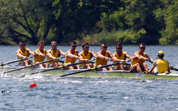 Australia's eight at the 2012 World Cup in Lucerne ©Bongarts/Getty Images