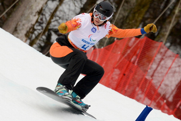 Bibian Mentel-Spee became the first ever Paralympic snowboarding champion in Sochi ©AFP/Getty Images