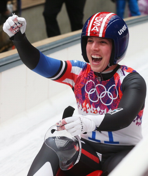Erin Hamlin made history when she became the first US athletes to win a medal in the singles luge event at a Winter Games ©Getty Images