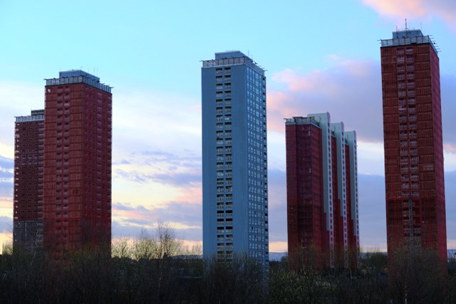 Five of the Red Road tower blocks in Glasgow will be demolished as part of the Opening Ceremony for the 2014 Commonwealth Games ©Glasgow 2014