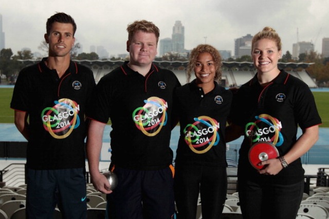 From left to right: Jeff Riseley, Damien Birkinhead, Morgan Mitchell and Dani Samuels will all be chasing Commonwealth gold in Glasgow later this year ©Getty Images 