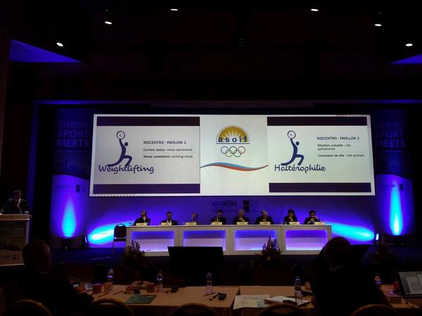 Rio 2016 sports director Agberto Guimaraes speaking to ASOIF members during the General Assembly ©Twitter