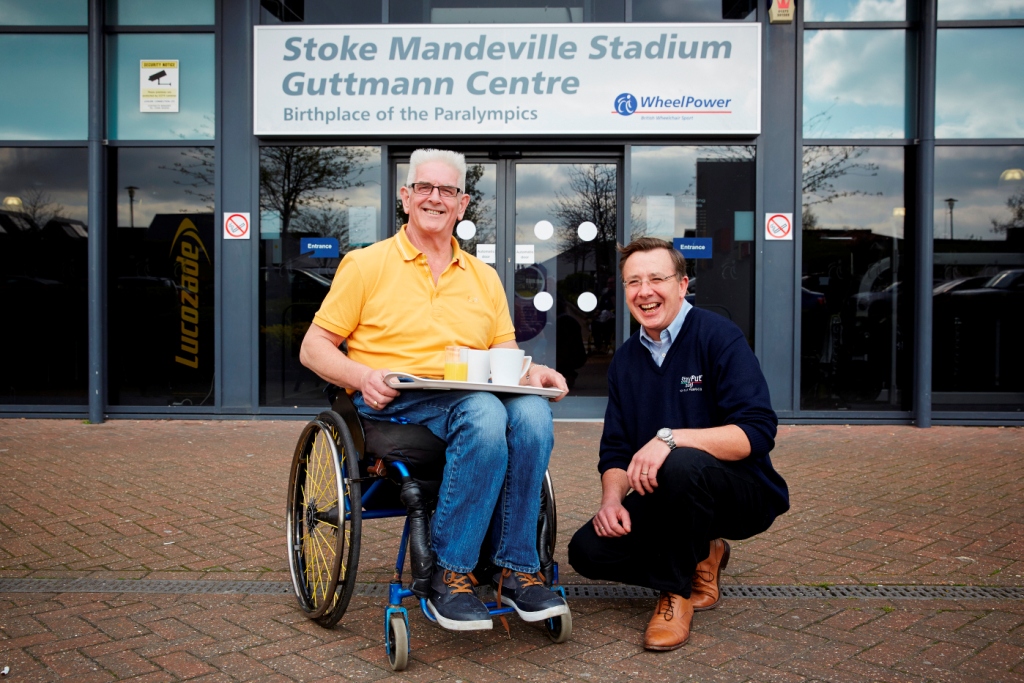 Isagi has donated 50 non-slip trays to WheelPower to help wheelchair users at the Stoke Mandeville Stadium ©Isagi
