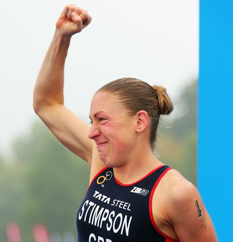 Jodie Stimpson's victory in Auckland was her second career World Triathlon Series win ©Getty Images