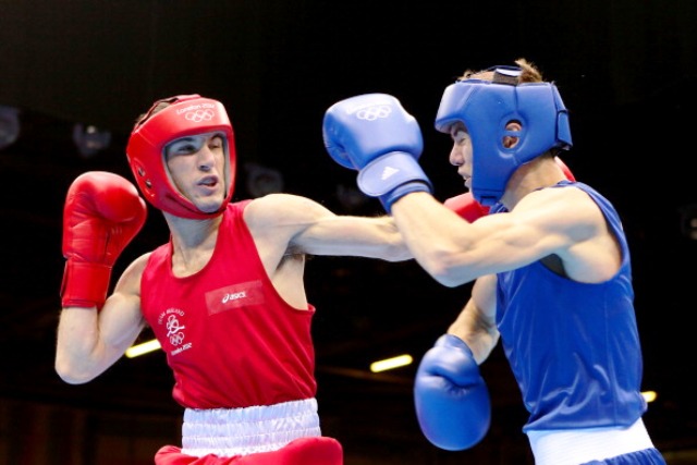 Nevin (left) became a national hero in Ireland following his silver medal at London 2012, where he lost out to Britain's Luke Campbell in the final ©Getty Images 