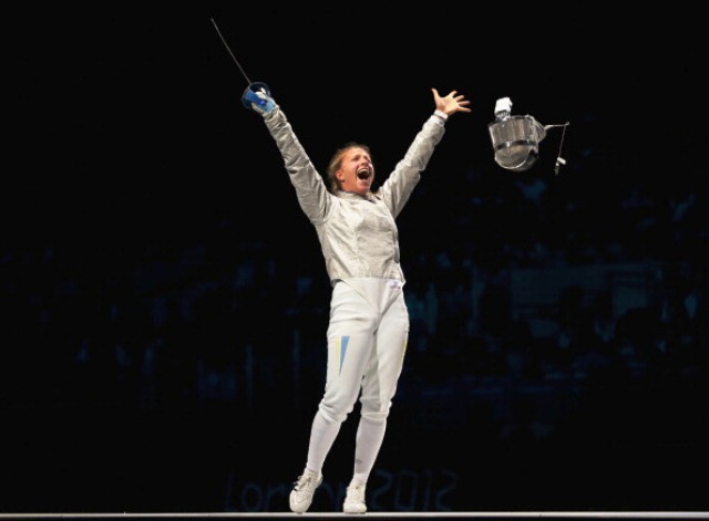 Olga Kharlan was named as the 2013 hero of Ukrainian sport after taking world and European titles in fencing ©Getty Images 