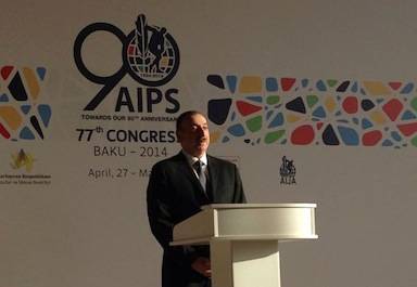 President of Azerbaijan Ilham Aliyev opened the 77th AIPS Congress in Baku ©AIPS