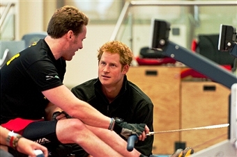 Prince Harry visited athletes at Tedworth House today as the selection process for the Invictus Games gets underway ©Getty Images 