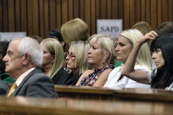 Reeva Steenkamp's family, including her mother, have listened intently during the cross-examination of Oscar Pistorius ©AFP/Getty Images