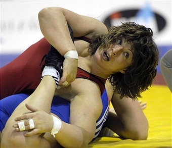 Stanka Zlateva returned to action in Vantaa and won her sixth European freestyle title ©AFP/Getty Images