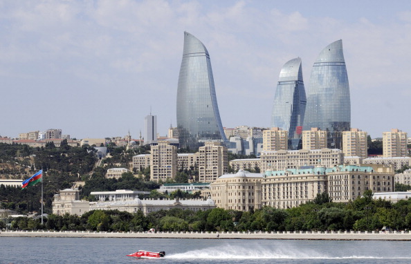 The Caspian Sea will provide a stunning backdrop to the street athletics during Baku 2015 ©AFP/Getty Images